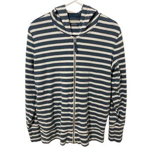 Pendleton Blue, Striped, Cotton, Zip Up, Hoodie Size M EUC!